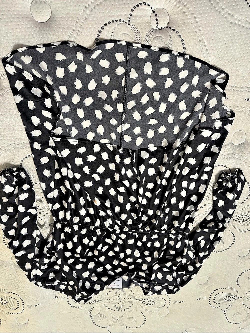 Lane Bryant Animal Print Blouse in Black & White